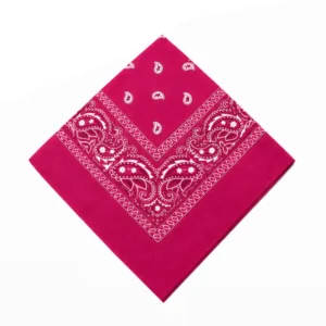 Cotton Paisley Bandana in Fuchsia