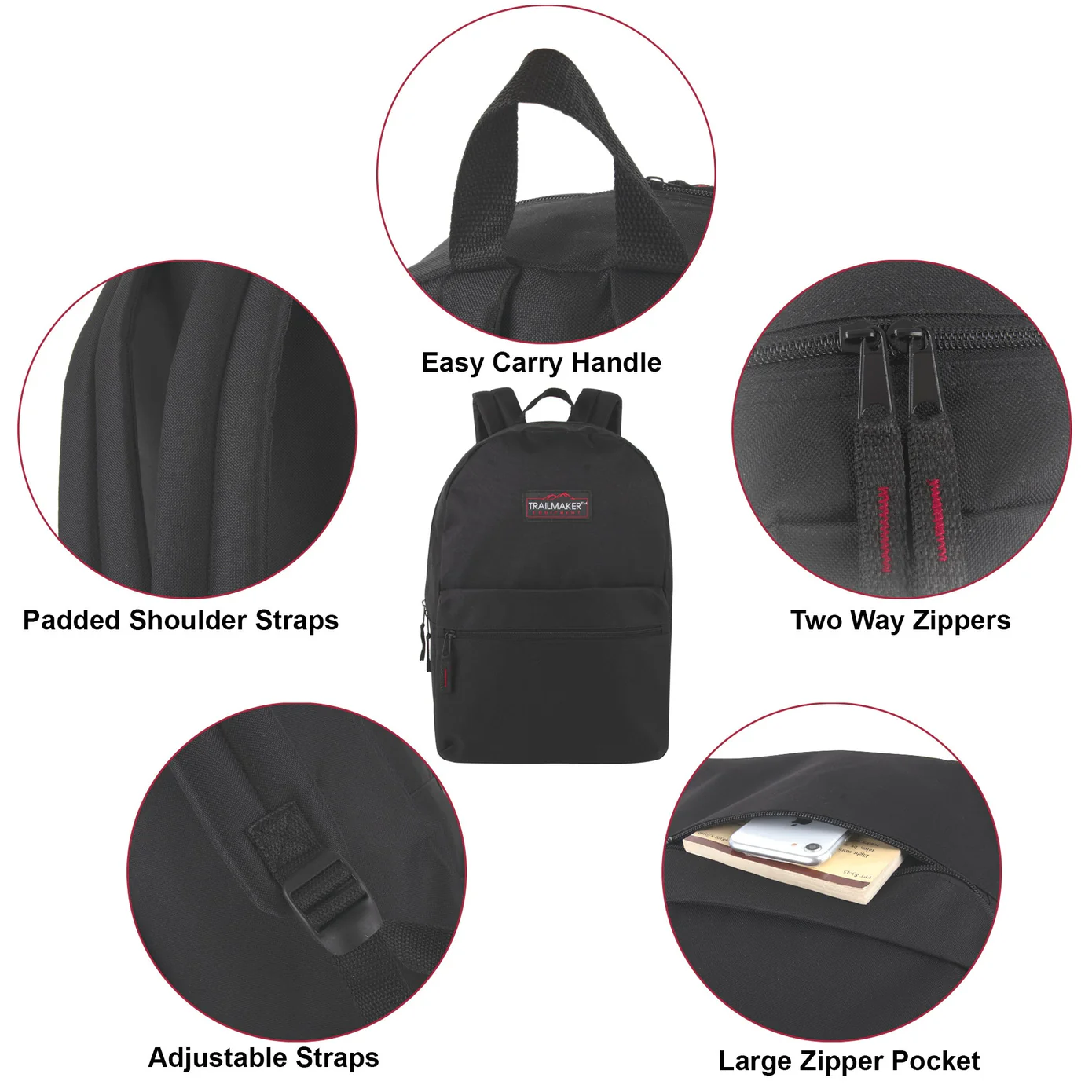 17-Inch Trailmaker Students Classic Backpack - 24 in a Pack 17-Inch Trailmaker Students Classic Backpack - 24 in a Pack - Image 2
