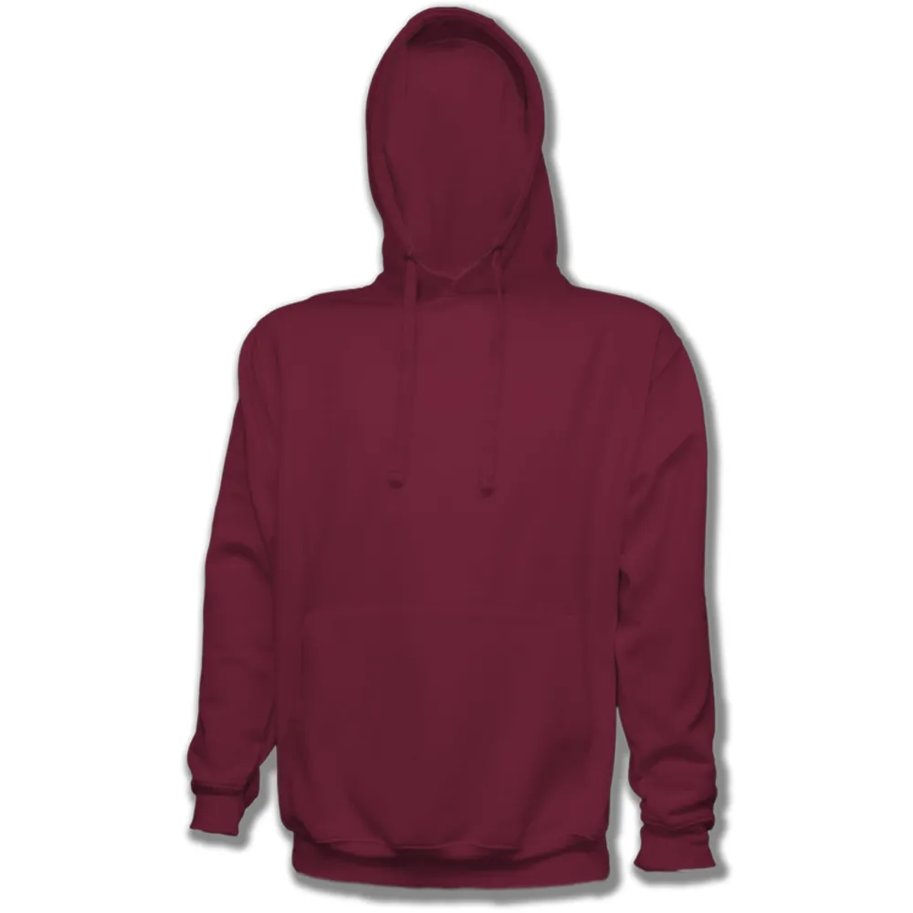 Gemrock Hooded Sweatshirt heavy cotton blend pullover in maroon