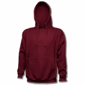 Gemrock Hooded Sweatshirt heavy cotton blend pullover in maroon